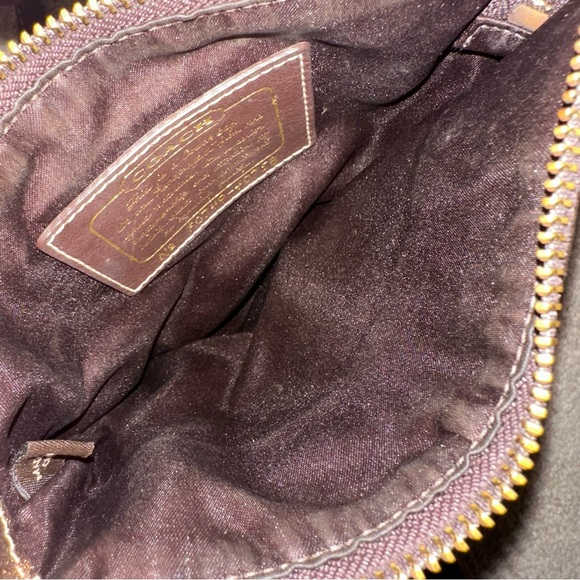 Coach Signature Stripe CrossbodyBag Brown Canvas Glitter Bronze Trim F0749-40758 - Picture 8 of 12